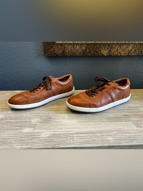 Piloti Avenue Men's Casual Leather Sneakers in Tan Brown